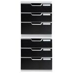 Module De Classement Modulo Office 3 Tiroirs Fermés - Noir - Exacompta