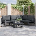 vidaXL Ensemble de canapé de jardin 6 Pièces Anthracite Acier