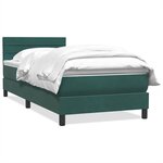 vidaXL Sommier à lattes de lit et matelas vert foncé 80x220 cm velours