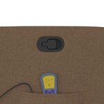 vidaXL Fauteuil de massage inclinable Marron Tissu