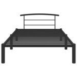 vidaXL Cadre de lit sans matelas noir métal 100x200 cm