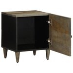 vidaXL Tables chevet 2 Pièces gris clair 40x33x46 cm bois manguier solide