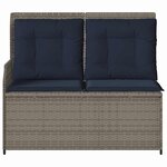 vidaXL Banc de jardin Gris polyrotin