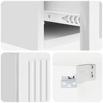 vidaXL Table d'appoint murale Blanc brillant 59 x 34 5 x 17 cm