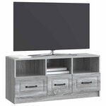 vidaXL Meuble TV Sonoma gris 102 x 34 5 x 47 cm Bois d'ingénierie