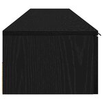 vidaXL Meuble mural avec tiroir 2 Pièces Chêne noir 102 x 30 x 20 cm