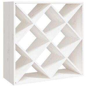 vidaXL Armoire à vin Blanc 62x25x62 cm Bois de pin massif