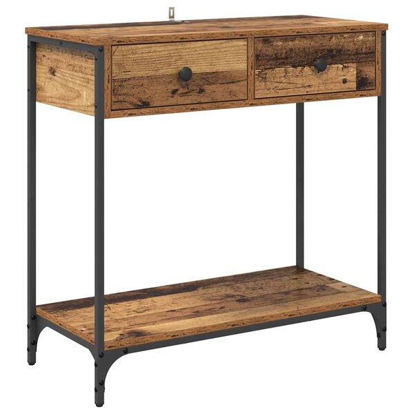 vidaXL Table console Bois Ancien 75 x 34 5 x 75 cm Bois d'ingénierie