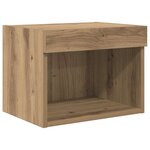 vidaXL Meubles TV muraux 5 Pièces Chêne noir Bois d'ingénierie