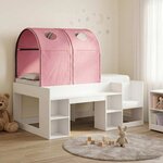 vidaXL Lit avec Tunnel 4 Pièces Blanc et rose Bois d'ingénierie