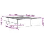 vidaXL Cadre de lit sonoma gris 120x200 cm bois d'ingénierie