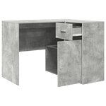 vidaXL Bureau d'angle gris béton 102x88x75 cm Bois d'ingénierie