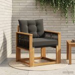 vidaXL Sofa de milieu extérieur Bois d'Acacia Massif Naturel