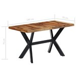 vidaXL Table à manger 140x70x75 cm Bois massif