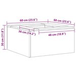 vidaXL Braise Marron 60 x 60 x 30 cm Acier résistant aux intempéries