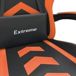 vidaXL Chaise de jeu Noir et orange Similicuir