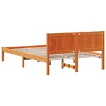 vidaXL Cadre de lit Marron 140 x 190 cm Bois de pin massif