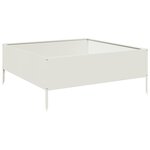 vidaXL Lit surélevé de jardin blanc 100x100x25 cm acier
