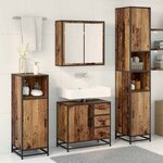vidaXL Ensemble de mobilier de salle de bain 3 Pièces Bois ancien