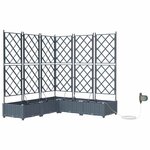 vidaXL Pots de jardin Gris clair 120 x 120 x 126 cm Acier