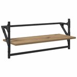 vidaXL Ensemble d'étagères murales avec étagère 6 Pièces Chêne artisanal