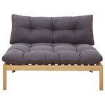 vidaXL Unité de canapé du milieu Acacia Clair et Gris Foncé
