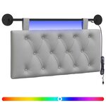vidaXL Tête de lit suspendue Gris nuage Tissu