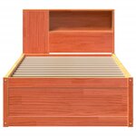 vidaXL Cadre de lit sans matelas cire marron 75x190 cm bois pin massif