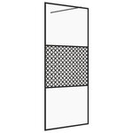 vidaXL Paroi de douche avec verre ESG transparent 80x195 cm Noir