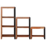 vidaXL Étagère 3 Pièces Marron 50 x 30 x 110 cm Bois d'acacia massif