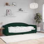 vidaXL Lit de repos sans matelas vert foncé 80x200 cm velours