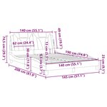 vidaXL Cadre de lit Viana sans matelas blanc et noir 140x190 cm similicuir