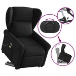 vidaXL Fauteuil de massage inclinable Noir Tissu