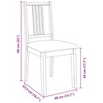 vidaXL Chaises à manger coussins 2 Pièces marron bois massif caoutchouc
