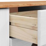 vidaXL Buffet ASKIM Blanc 133 5 x 40 x 79 cm Bois massif en pin