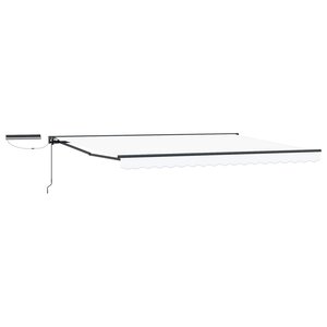 vidaXL Auvent rétractable électrique Blanc et anthracite 5 x 3 m