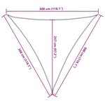 vidaXL Voile d'ombrage 160 g/m² Crème 3x3x3 m PEHD