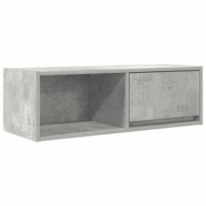 vidaXL Meuble TV gris béton 80x31x25 5 cm bois d'ingénierie