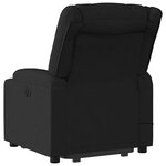 vidaXL Fauteuil inclinable de massage électrique Noir Tissu