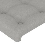 vidaXL Tête de lit avec oreilles Gris clair 183x16x118/128 cm Tissu