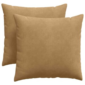 vidaXL Coussins de canapé 2 Pièces Marron 45 x 45 cm