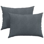 vidaXL Coussins de canapé 2 Pièces Gris foncé 70 x 50 cm