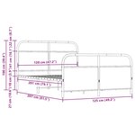 vidaXL Cadre de lit sans matelas 120x200 cm chêne marron
