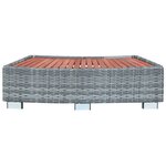 vidaXL Marche de spa Gris Résine tressée 92 x 45 x 25 cm