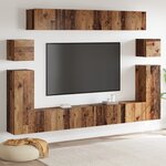 vidaXL Ensemble meuble TV 8 Pièces Bois ancien Moyen 30.5 x 30 x 30 cm