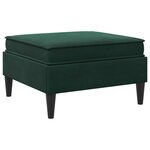 vidaXL Pouf avec Rangement Vert foncé Velours