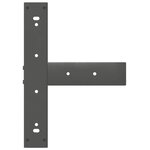 vidaXL Pieds de table de bar en forme de T  2 pièces  anthracite  50 x 35 x (110-111) cm  acier