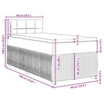 vidaXL Sommier à lattes de lit avec matelas Taupe 90x190 cm Tissu