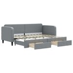 vidaXL Lit de jour avec gigogne et tiroirs sans matelas 80x200 cm