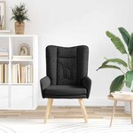 vidaXL fauteuil Noir 63 x 67 x 94 cm Tissu Sherpa